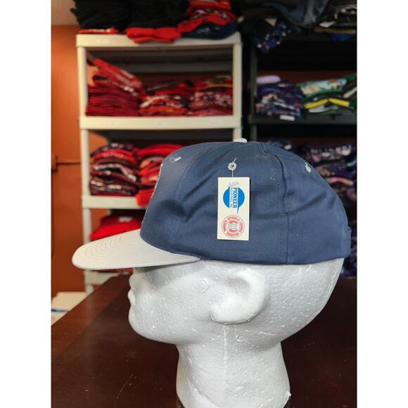 Vintage Georgetown Hoyas Hat College University Blue Snapback Headwear 90s NWT - Picture 4 of 8